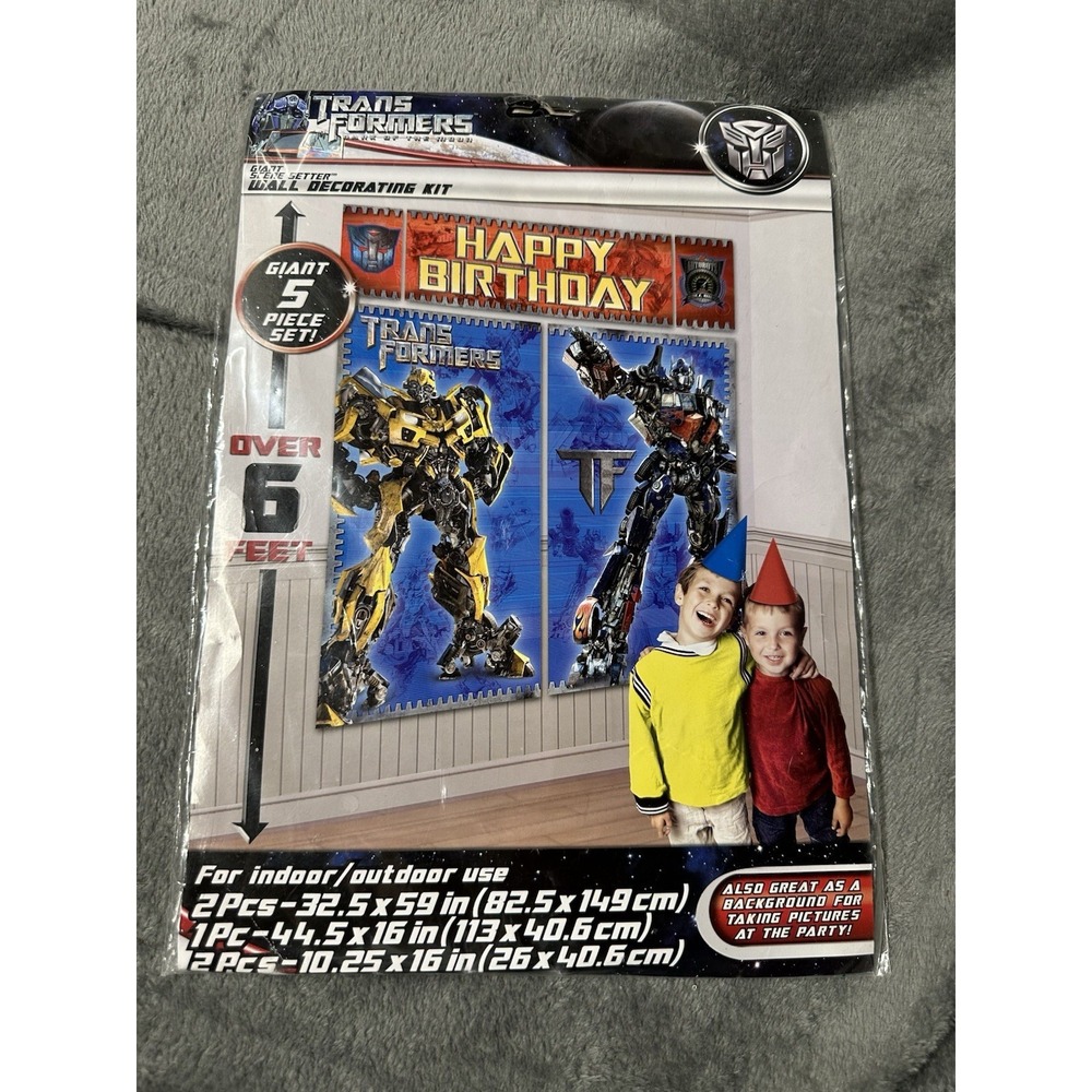 Transformers Dark Of The Moon Giant Scene Setter Wall Decorating Kit 6ft Tall